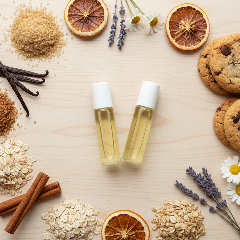 Bakery ingredients flat lay