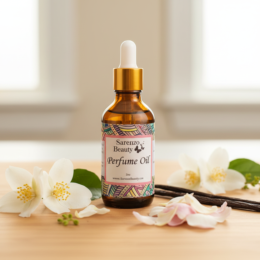 Bamboo with flowers and perfume ingredients