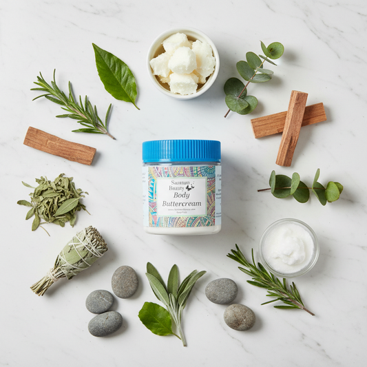 Men's unisex ingredients flat lay