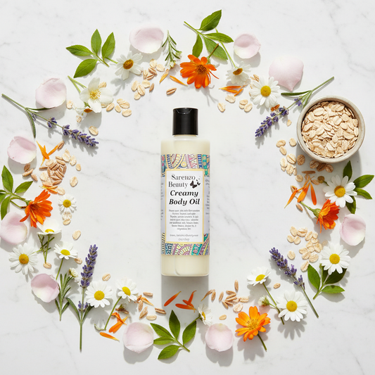 Perfume botanical ingredients flat lay