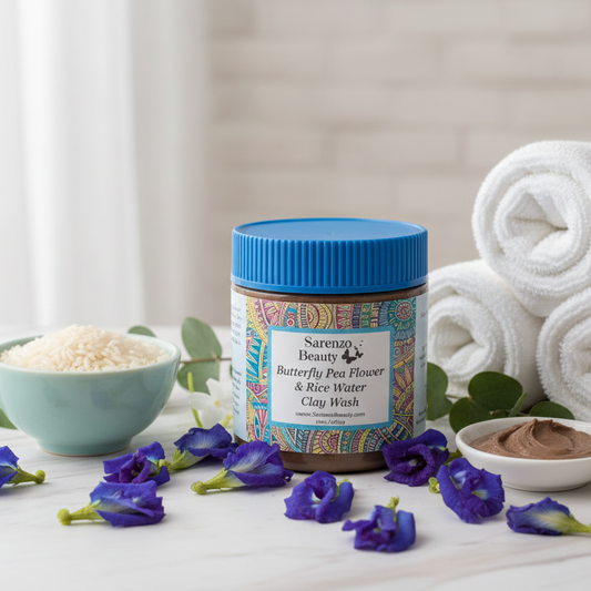 Butterfly Pea Flower & Rice Water Clay Wash