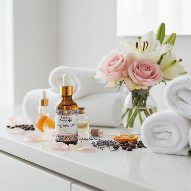 Airy vanity with flowers