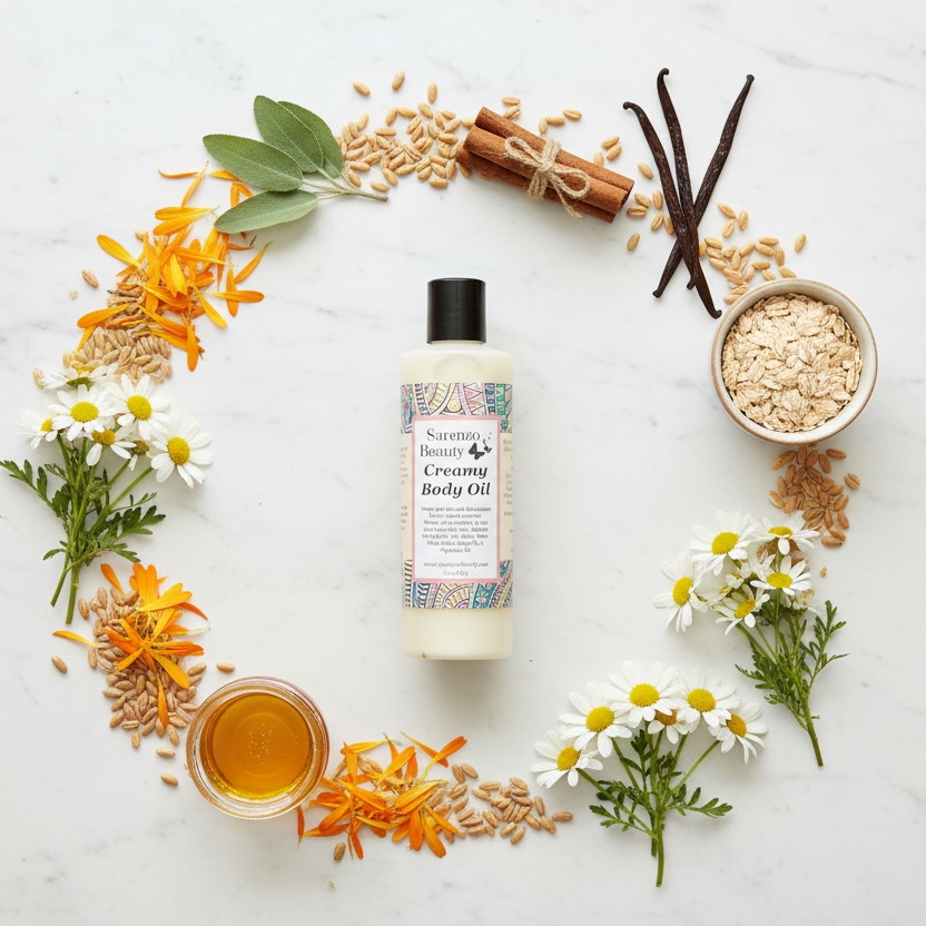 Bakery vanilla ingredients flat lay