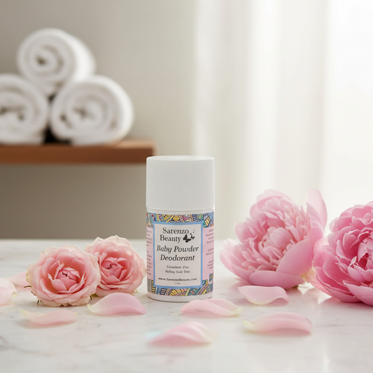Bathroom Counter with Pink Petals
