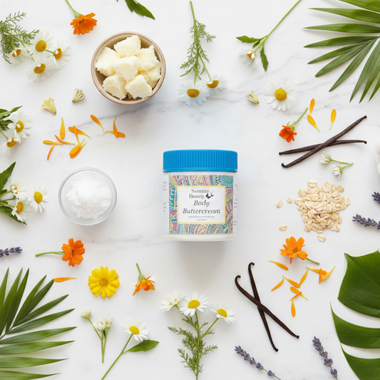 Buttercream ingredients flat lay - clean