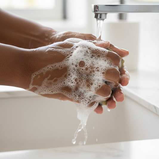 Charcoal Turmeric Soap Lathering