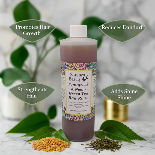 Hair rinse with promotes growth, reduces dandruff, strengthens, and adds shine benefits