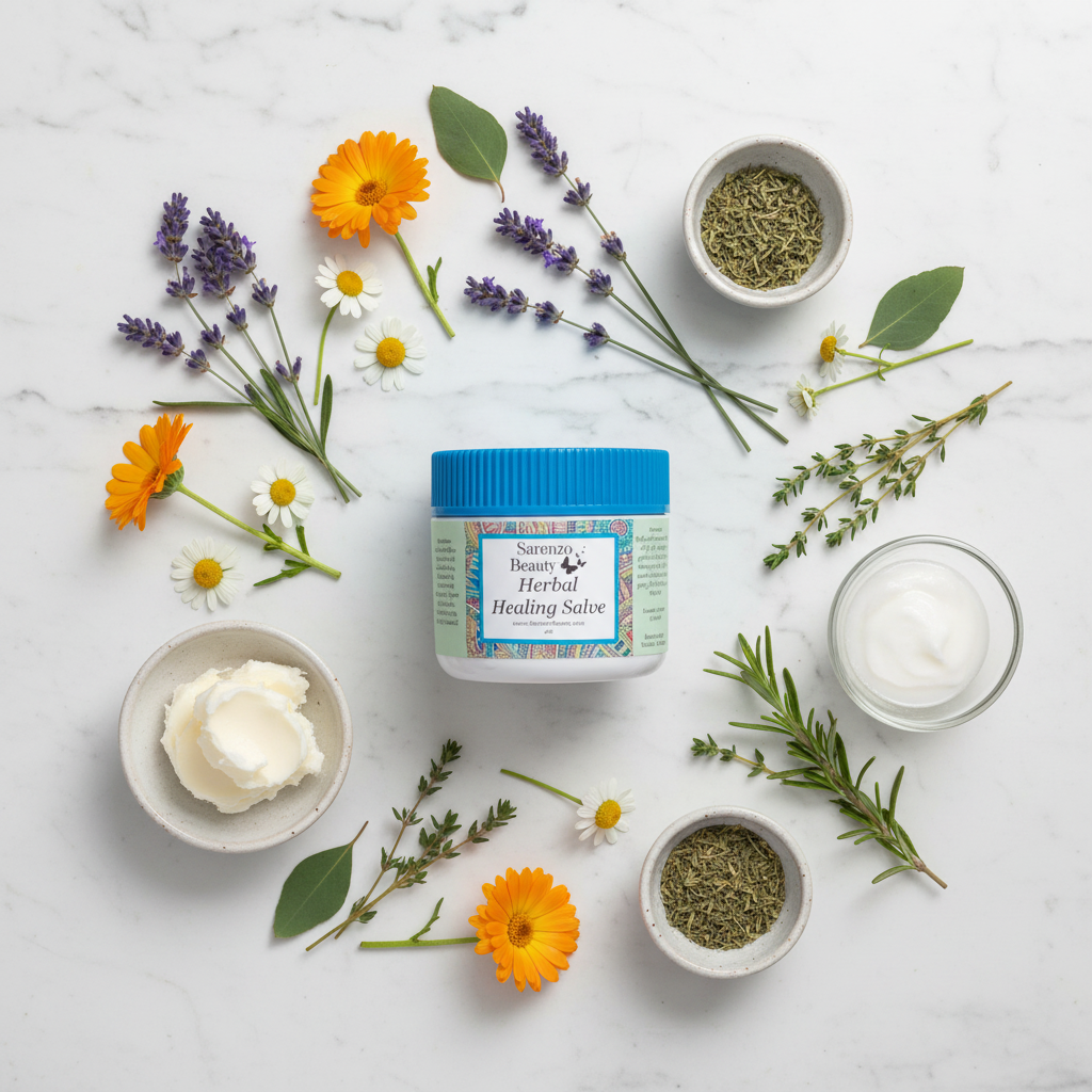 Herbal Healing Salve Marble Ingredients