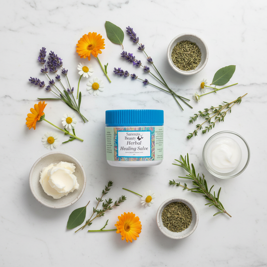 Herbal Healing Salve Marble Ingredients