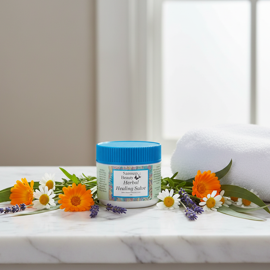 Herbal Healing Salve Marble Vanity Hero