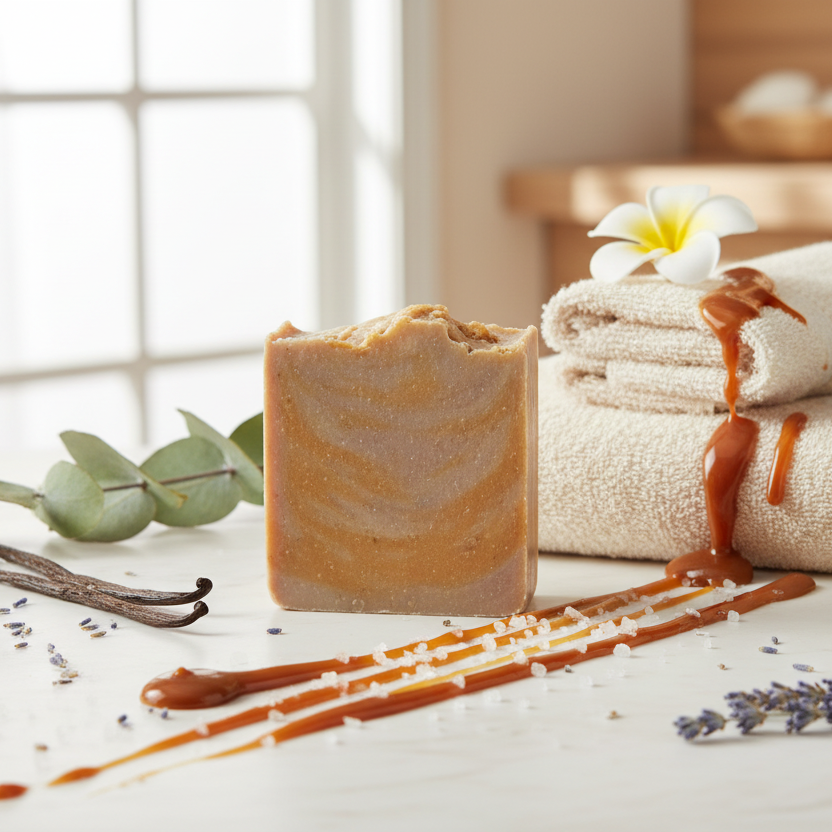 Marble with caramel and sea salt