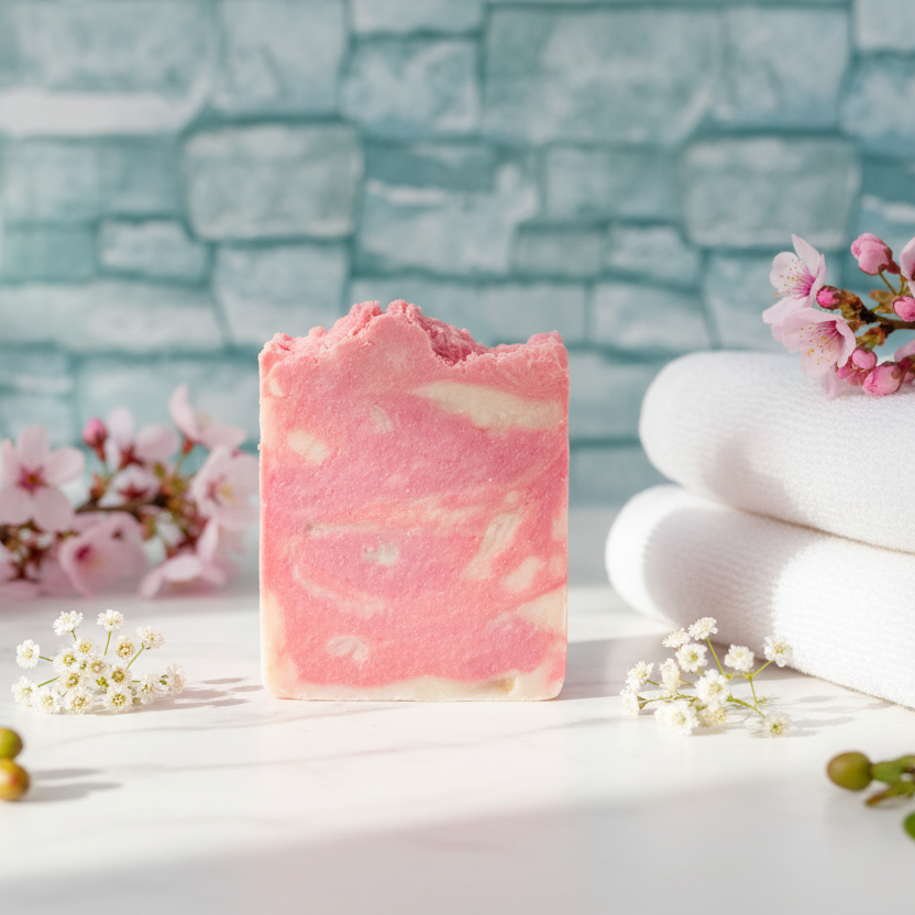 Marble with cherry blossoms