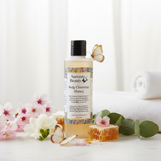 Marble with spring flowers, butterflies and honeycomb