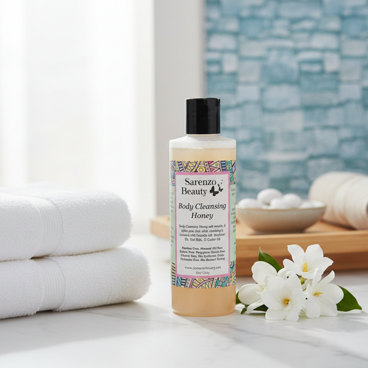 Marble with white flowers