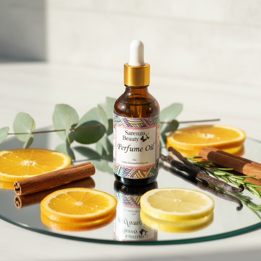 Mirrored tray with citrus and spices - no flowers