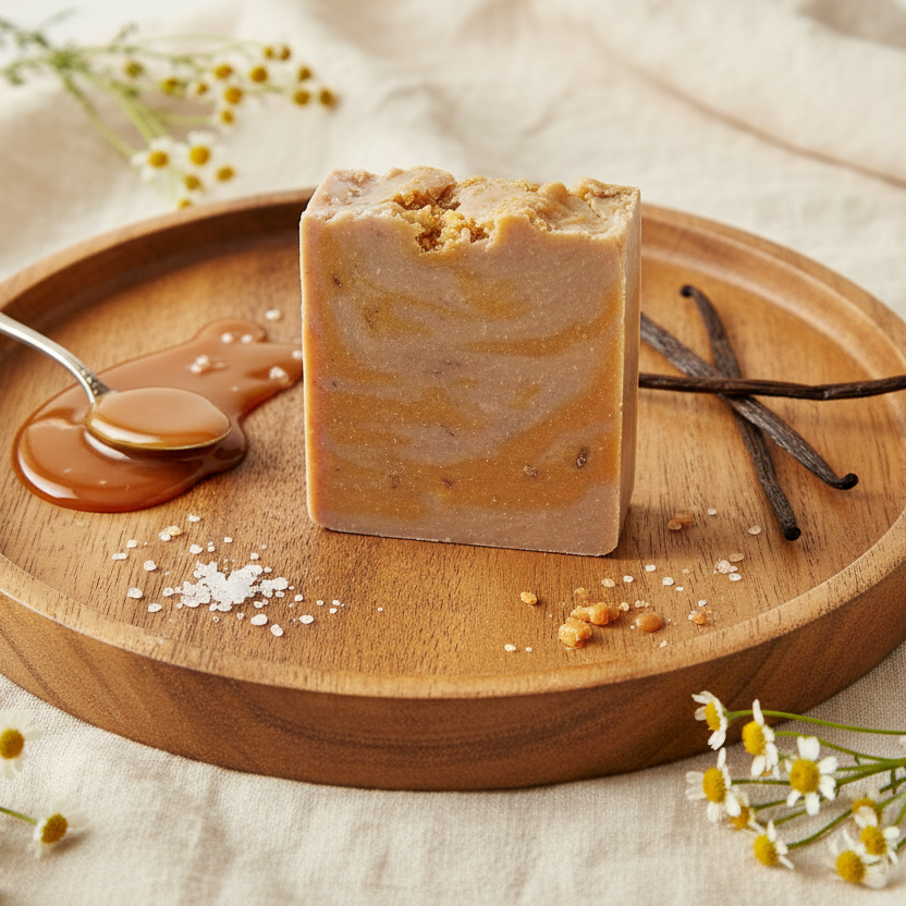 Natural wood with caramel elements