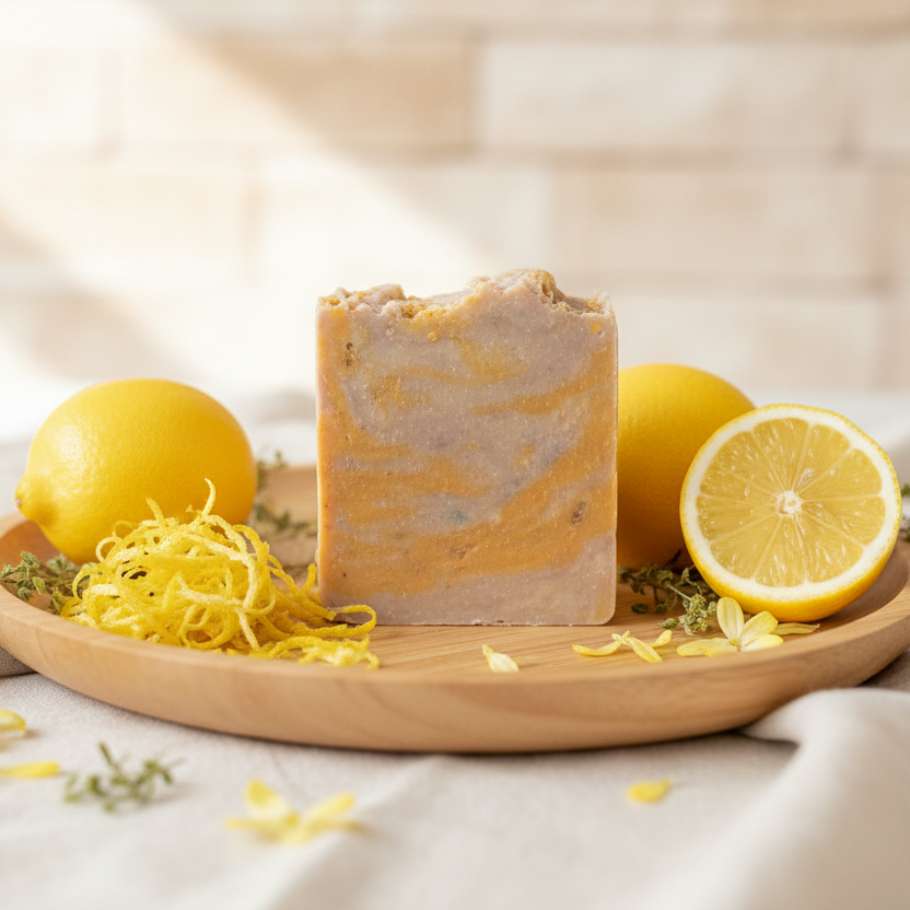 Natural wood with lemon elements