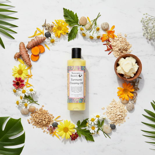 Turmeric ingredients flat lay