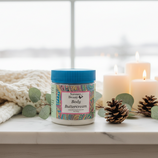 Winter cozy with knit blanket